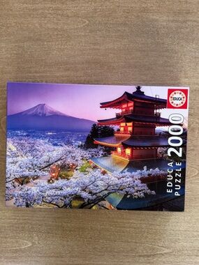 Educa 2000-Piece Scenic Sakura Puzzle - Purple & Red